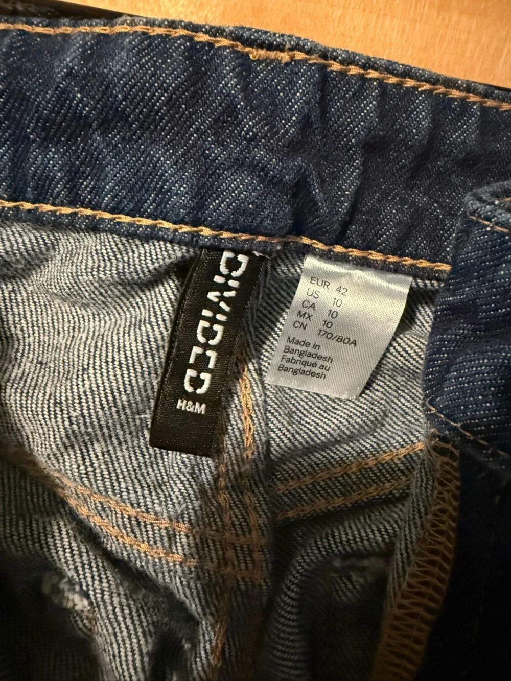 H&M Dark Blue Straight-Leg Jeans